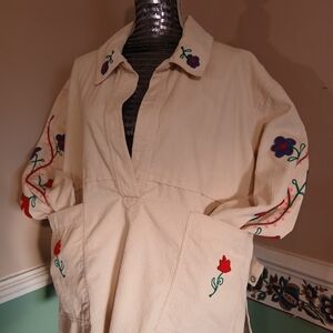 We The Free Cream Embroidered Jacket